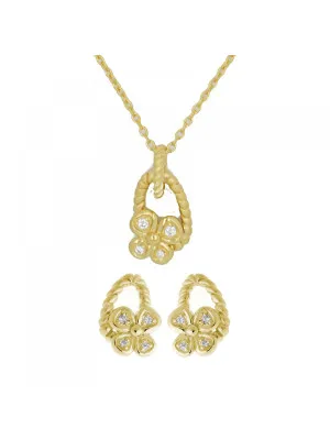 Argent Set: Collier-Pendentif + Boucles d'oreilles SET-6020/2