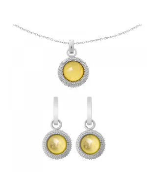 Argent Set: Collier-Pendentif + Boucles d'oreilles SET-6041/2