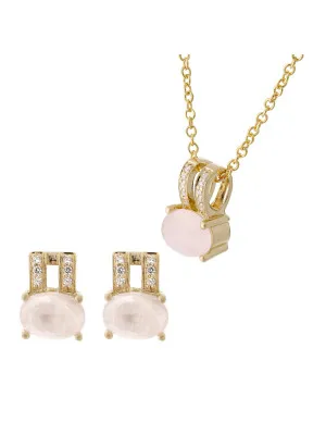 Alena Argent Set: Collier-Pendentif + Boucles d'oreilles SET-7122/G