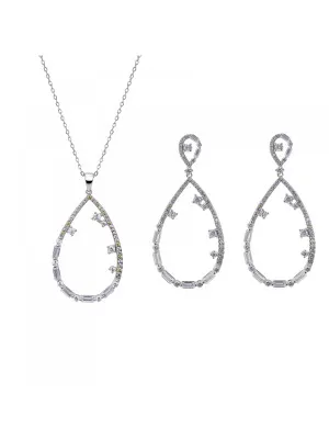 Islia Argent Set: Necklace + Earrings SET-7423