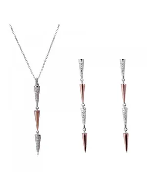 Aada Argent Set: Necklace + Earrings SET-7433