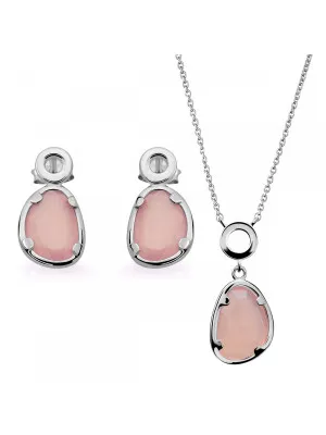 Rivera Argent Set: Necklace + Earrings SET-7480/PC