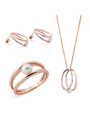 Heloise Argent Set: Necklace + Earrings + Ring SET-7509