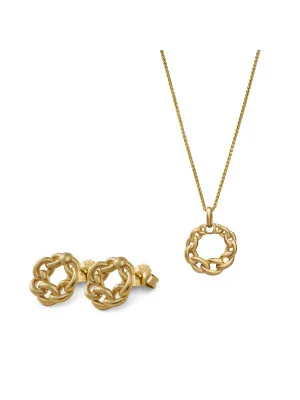 Estelle Argent Set: Collier-Pendentif + Boucles d'oreilles SET-7516/G