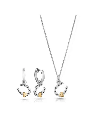 Aurora Argent Set: Collier-Pendentif + Boucles d'oreilles SET-7525