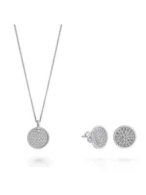 Bella Argent Set: Necklace + Earrings SET-7565
