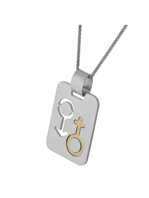 Argent Collier avec pendentif ZH-4281
