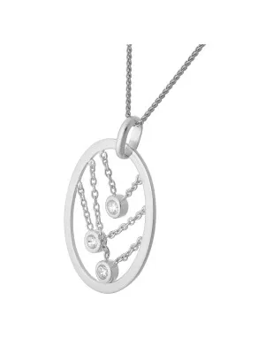 Argent Collier avec pendentif ZH-4360