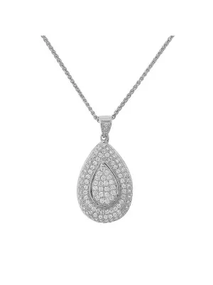 Argent Collier avec pendentif ZH-4436