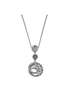 Argent Collier avec pendentif ZH-4493