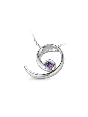 Argent Collier avec pendentif ZH-4687