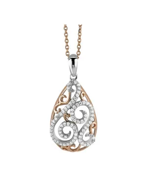 Argent Collier avec pendentif ZH-4802