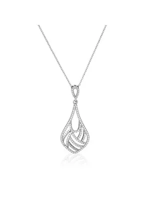 Argent Collier avec pendentif ZH-4843