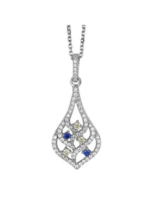 Argent Collier avec pendentif ZH-4845