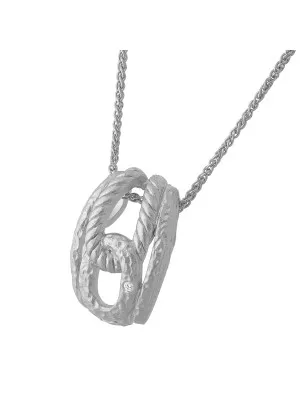 Argent Collier avec pendentif ZH-4866