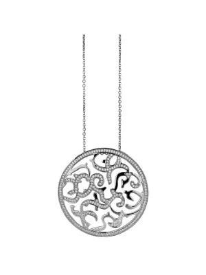 Argent Collier avec pendentif ZH-4881