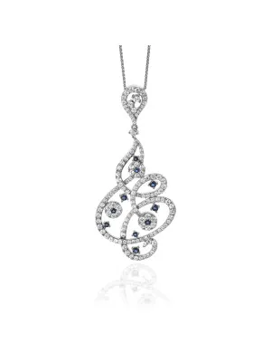 Argent Collier avec pendentif ZH-7039