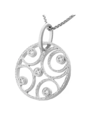 Argent Collier avec pendentif ZH-7078