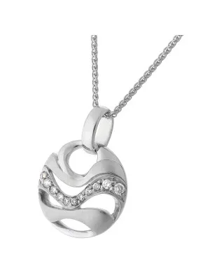 Elvina Argent Collier avec pendentif ZH-7085