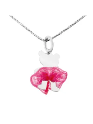 Bear Bow Argent Collier avec pendentif ZH-7132