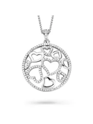 Argent Collier avec pendentif ZH-7217