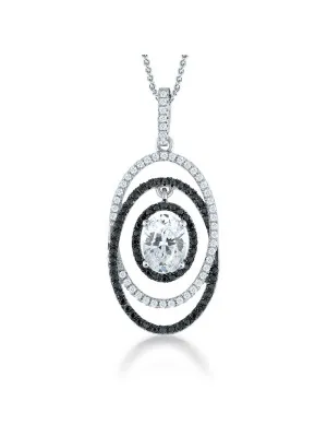 Argent Collier avec pendentif ZH-7242