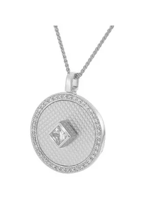 Huda Argent Collier avec pendentif ZH-7290
