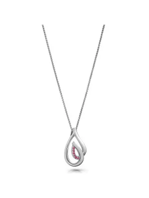 Dazzle Argent Collier avec pendentif ZH-7518/R