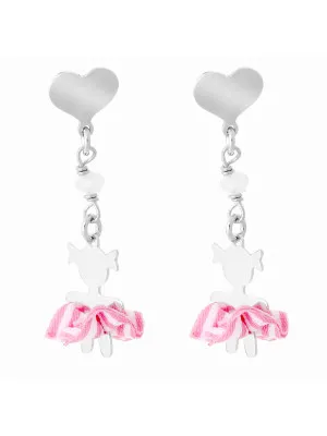 Cute Argent Boucle d'oreille ZO-7133