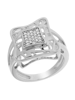 Argent Bague ZR-6055
